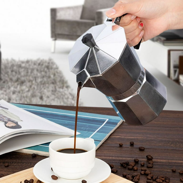 Aluminum Italian Espresso Coffee Pot AFRICA Collection for Vitro Gas  Electric 1/3/6/9/12 Cups Happyfriends