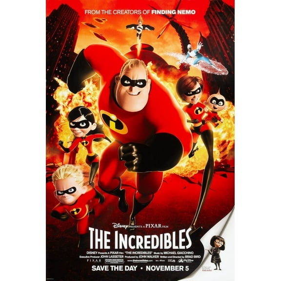 The Incredibles Movie Poster 24Inch x 36Inch Poster 24x36 Multi-Color Square Adults Best Posters