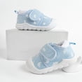 thumbnail image 2 of Eashery Baby Boys Girls Shoes First Walkers Canvas Denim Shoes Soft Soled Walking Shoes White Baby Shoes (Blue,5.5), 2 of 5