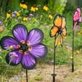 thumbnail image 3 of In the Breeze 2625 — 10-inch Realistic Flower Spinner Assortment - 3 Pack — Colorful Flower Wind Spinners for Yards and Gardens, 3 of 4
