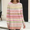 thumbnail image 7 of Women's Round Neck Casual Long Sleeve Plush Plaid Print Dress for Winter Lounging and Casual Outfits,Pink,S, 7 of 7