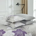 thumbnail image 2 of Floral Bohemian Comforter Queen Size,3Pcs Purple Flowers Bedding Set Adult(90"x90"), 2 of 6