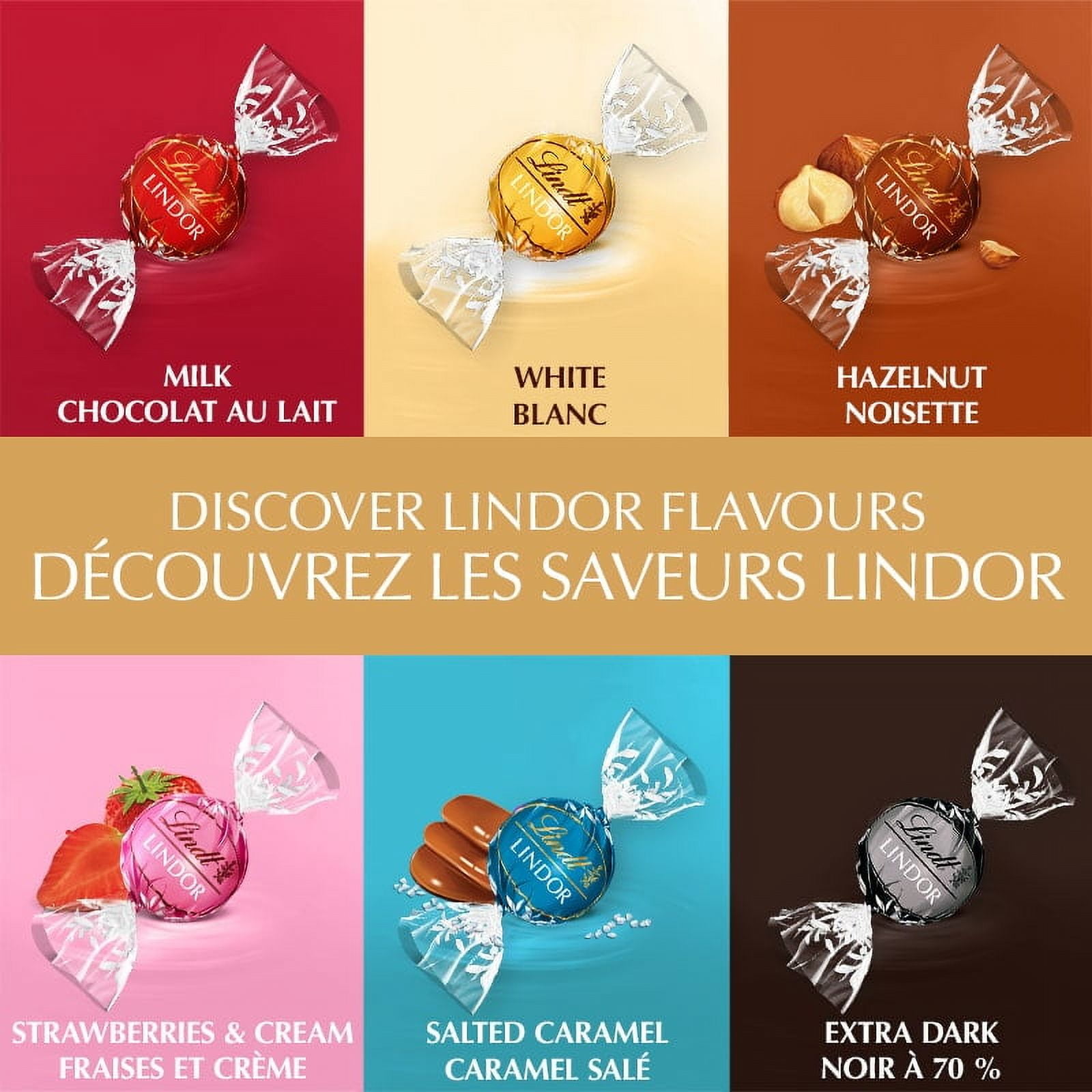 Lindt LINDOR Assorted Chocolate Truffles, 240-Gram Bag, 240g Large Bag