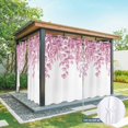 thumbnail image 6 of Outdoor Curtains for Patio Waterproof, Pink Eucalyptus Leaves Outdoor Privacy Panels Grommet, Spring Botanical Leaf Branches Blackout Outside Curtains for Porch/Cabana 54"x108", 1 Panel, 6 of 8