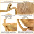 thumbnail image 3 of Bamboo Foldable Fruit Bowl Large Apple Shape Kitchen Counter Decor Natural Wood Design, 3 of 5