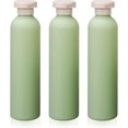 thumbnail image 1 of HUGFEGWE 3 Pcs Bouteilles Compressibles à Couvercle Rabattable 8.8oz, Réutilisables et Rechargeables, Étanches, pour Lotions, Crèmes Faciales, Shampoings, après-Shampooing (Vert) AZ824-7760, 1 of 6