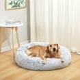 thumbnail image 2 of Calming Donut Dog Bed es Round Fluffy for Large Dogs -Anxiety Plush Machine Washable ( Large), 2 of 8