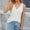 White, variant on CLOISE Tank Tops for Women Black Summer V Neck Loose Casual T Shirts Fashion Sleeveless Solid Hollow Breathable Soft Tunic Blouse XL