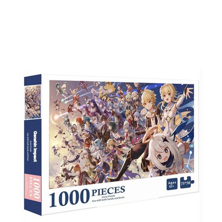 Genshin Impact Puzzle 1000 pieces of puzzles, children and adults decompress anime peripheral puzzles