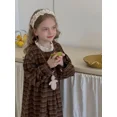 thumbnail image 4 of Spring Girls' Dress 2-7 Y Retro Plaid Lace Collar Princess Dress for Girls Kid's Casual Outfit Children's Clothing, 4 of 6