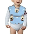 thumbnail image 6 of Bingfone Mess-Proof Baby Bib - Waterproof Bib For Baby Boy Or Girl With Food Catcher Pocket, Unisex-Cute French Bulldog, 6 of 8