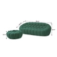 thumbnail image 2 of Bubble Couch Modern, Oversized Curved Couches, Lazy Floor Sofa, Green Bubble Couch Set, Modern Upholstered Comfy Mesh Fabric 3D Honeycomb Shape Couches for Living Room, Office, Apartment, 2 of 6