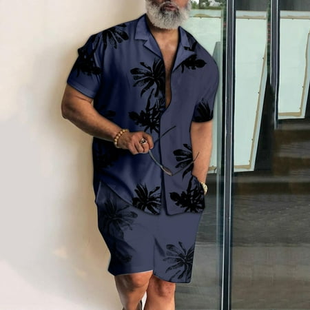 

Medcursor Size Suit Pajamas Fitness Outdoor Clothes Summer AndHome Large Men s Two-Piece Men Suits & Sets