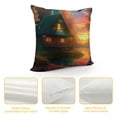 thumbnail image 4 of Orinice Sunset Graphic Decorative Cushion Throw Pillow Cover for Home Couch Living Room Bed Sofa Autumn Style Pillow Case 1PC 18x18in, 4 of 5