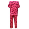 thumbnail image 7 of Tiweut Silk Pajamas For Women Long Sleeves Satin Valentines Valentine Sleepwear Sets Button Heart Print Soft Loungewear,A-Red,L, 7 of 7