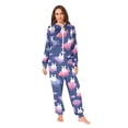 thumbnail image 4 of Adult Onesie Hot Air Balloon Rabbit Zipper One-Piece Pajamas Unisex with Pockets, 4 of 6