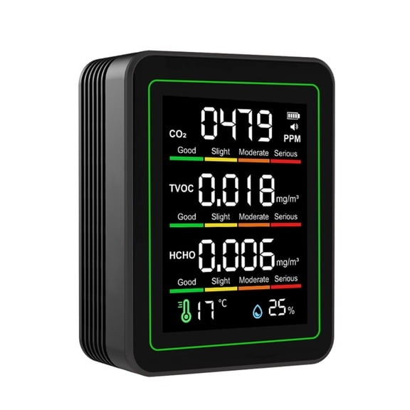 Sinyiin Multiple Parameters Indoor Air Monitors CO2 Formaldehyde Trackers Easy carry for