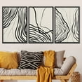 thumbnail image 2 of PixonSign Framed Canvas Print Wall Art Set Duotone Spiral Circle Geometric Ring Collage Abstract Shapes Illustrations Modern Art Boho Decorative for Living Room, Bedroom, Office - 16"x24"x3 BLACK, 2 of 5