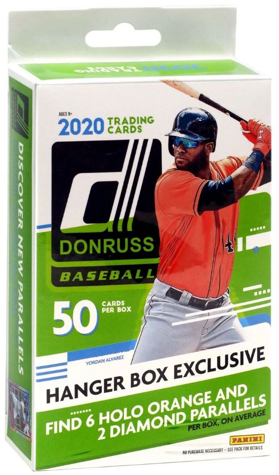 MLB Panini 2020 Donruss Baseball Trading Card HANGER Box [50 Cards