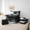 thumbnail image 4 of 7Pcs Nature Tornado Comforter Set Village Pattern Bedding Set Tornado Lightning Bed Sheets Set Cyclone Natural Disaster Theme Bed Set With 2 Pillowcases & 2 Throw Pillow Covers, Queen, 4 of 5