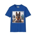 thumbnail image 2 of German Shepherd "City Dude" Unisex Softstyle T-Shirt, 2 of 10
