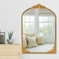 thumbnail image 5 of Neutypechic Wooden Arch Mirror Full Length Mirror Vintage Decorative Mirror 26"x 38",Gold, 5 of 6