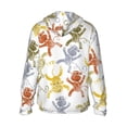 thumbnail image 3 of Kll Cartoon Monkey Print Men'S Women’s Upf 50+ Sun Protection Outdoor Hoodie Jacket Long Sleeve Fishing Hiking Performance Shirt- Large, 3 of 8