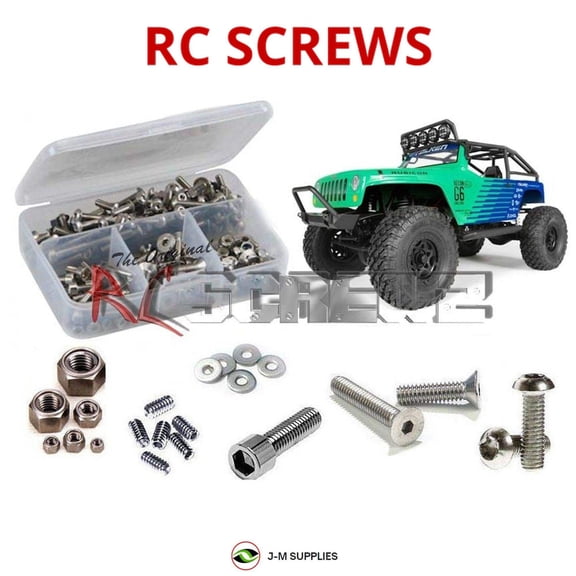 RCScrewZ Stainless Steel Screw Kit axi019 for Axial Racing Wrangler G6 Falkon RC Car | SET