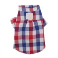 thumbnail image 1 of Camisa para perro mascota Ropa a cuadros para mascotas Camisa Cachorro Raya Adorable Primavera Otoño Rojo M, 1 of 8