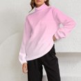 thumbnail image 2 of Breezora Cold Weather Mock Neck Sweatshirt Womens Insulated Crew Long Sleeve Casual Indoor Outdoor Loungewear XXL Size Pink, 2 of 5