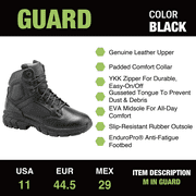 Interceptor Mens Guard Zippered 6 Soft Toe Tactical Boots