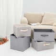 thumbnail image 6 of REGALWOVEN Storage Cube, Storage Bin for Shelves Closet, 1 Pack Collapsible Storage Basket for Organizing Clothes Blankets Beige 11*11*7.9in, 6 of 7