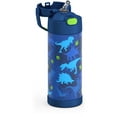 thumbnail image 4 of Thermos Kids Stainless Steel Funtainer Water Bottle with Straw, Dishwasher Safe, Leak Proof, Dinosaur, 14 oz, 4 of 15