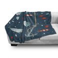 thumbnail image 3 of Anchor Soft Flannel Fleece Throw Blanket, Colorful Ocean Wildlife Pattern Clown Fish Exotic Subaquatic Animals Ecological, Cozy Plush for Indoor and Outdoor Use, 50" x 60", Multicolor, by Ambesonne, 3 of 6