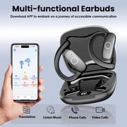 JYX True Wireless Earbuds, Wireless Earphones with Noise Cancelling, Bluetooth Headphones with LED Display, Real-Time Translation with 115 Languages