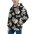 thumbnail image 2 of Rocae black white Skull bone for Hoodie for Boys Sweatshirts for Teen Girls Youth Hoodie-Large, 2 of 6