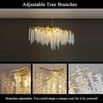 thumbnail image 2 of Modern Led Crystal Chandelier Branches for Dining Room Art Pendant Lamp Villa Hall Hanging Home Decor Lighting Fixture My Lux Decor Round, 2 of 10