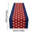 thumbnail image 3 of Miwamany Anniversary of Independence Day Table Runner, Star-Printed American Style Linen Table Runner, Patriotic Dining Decor for Home Kitchen Coffee Table, 3 of 6