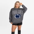 thumbnail image 4 of Women's Gameday Couture Charcoal Penn State Nittany Lions Oversized Rising Stars Premium Fleece Drop Shoulder Sweatshirt, 4 of 5