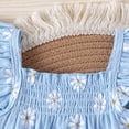 thumbnail image 4 of LIIPEE Girls Outfits Casual Summer Floral Printed Sleeveless Square Neck Ruffle Tops Shorts Two Piece Set Toddler Baby Cute Comfortable Breathable Soft Daily Clothes,Blue,3-6 Months, 4 of 7