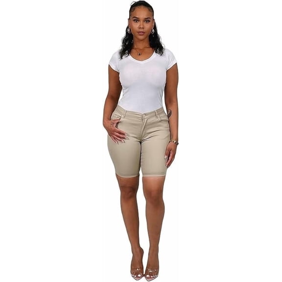 Access Junior's Women's Uniform Shorts (Khaki, 0) ASU112