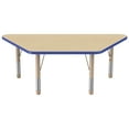 thumbnail image 3 of ECR4Kids 30in x 60in Trapezoid Everyday T-Mold Adjustable Activity Table Maple/Blue/Sand - Chunky Leg, 3 of 4