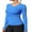 Blue, variant on Anwell Workout Shirts for Women Long Sleeve, Workout Tops for Women, Quick Dry Gym Athletic Tops,Seamless Yoga Shirts