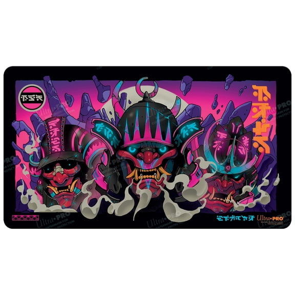 Kamigawa Neon Dynasty Stylized Planeswalker Symbol Stitched Standard Gaming Playmat for Magic: The Gathering