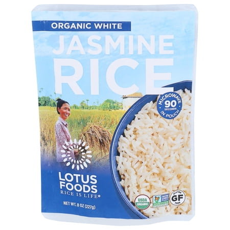 (Pack Of 12) Lotus Foods Rice Jasmine White Organic 8 Oz