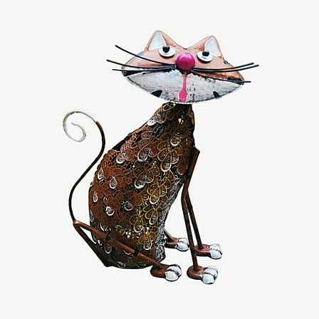 16" Brown Cat with Light