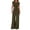 Blackish Green, variant on Women's 2 Piece Summer Outfit Cap Sleeve V Neck Belted Crop Top Wide Leg Pants