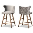 thumbnail image 2 of Baxton Studio Sagira Bar Stool, Grey, Set of 2, 2 of 8