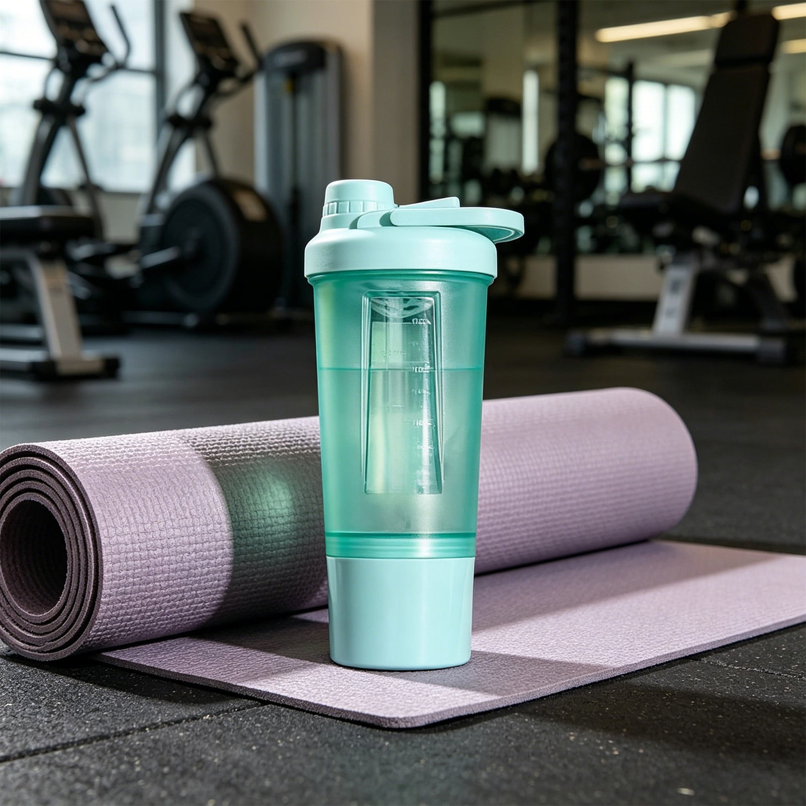 Protein Shaker Bottle with Mixing Ball Leak Proof Fitness Water Cup for Smooth Protein Shakes Portable Gym Sports Shaker for Outdoor Running and Workout