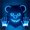 Blue, variant on Full Face Bear Mask with LED,Light Up Bear Mask with Gloves,Scary Killer LED Masks for Halloween Masquerade Party